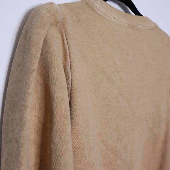 VERONICA BEARD Analeigh Sweatshirt Sand Long Puff Sleeve Pullover Women's XS - Picture 12 of 16